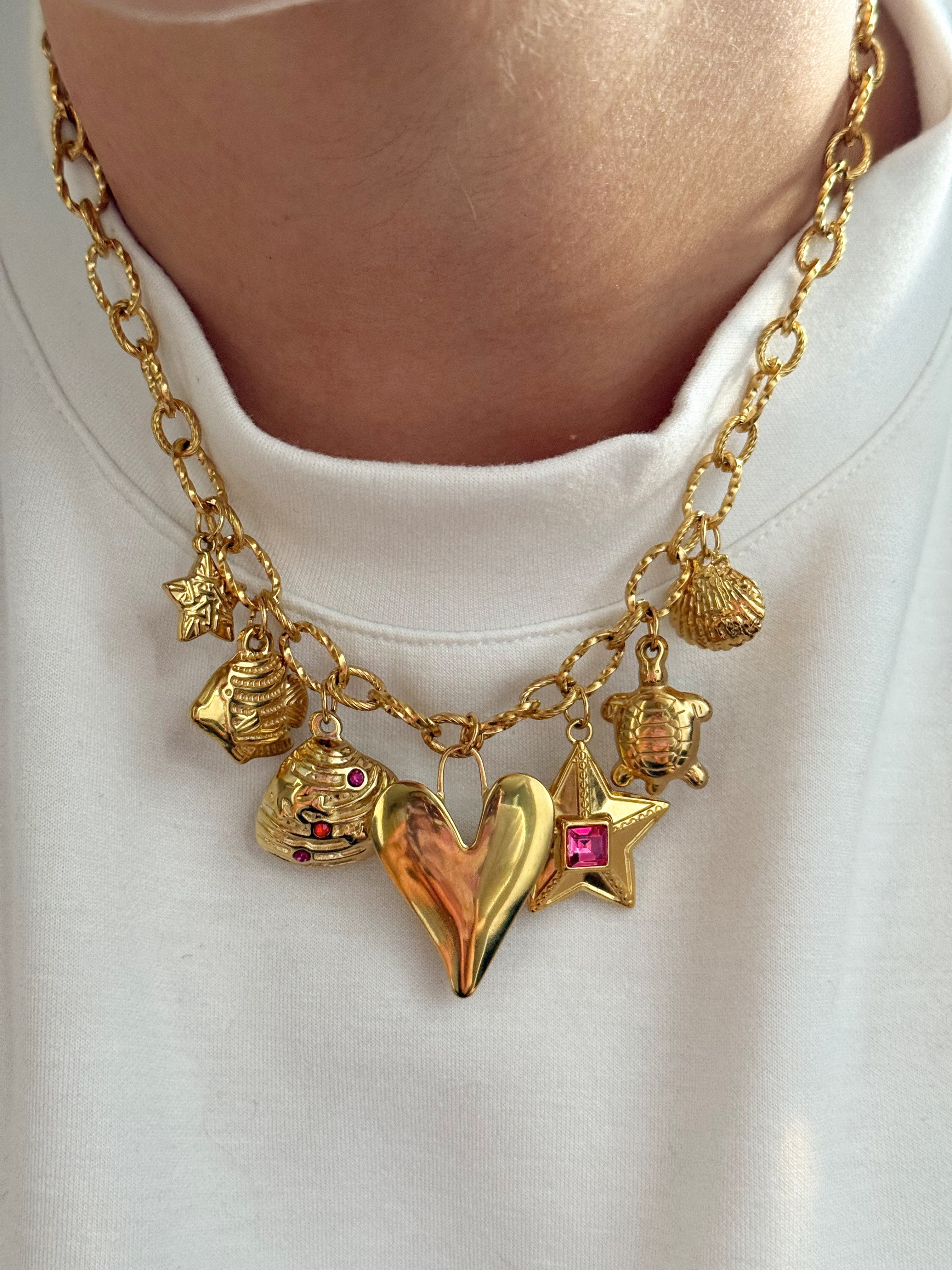 Charm Necklace - Loved Sea Pink