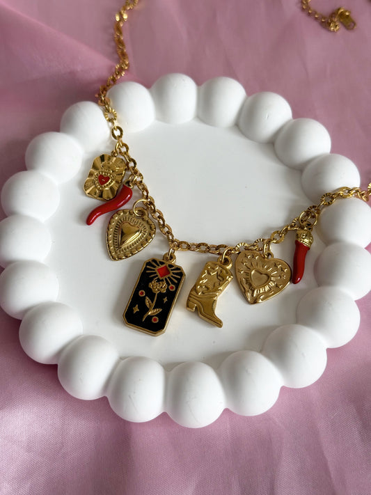 Charm Necklace - Black Rose Pepper