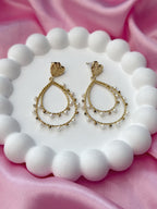 Earrings - Drop Pearls - Gold