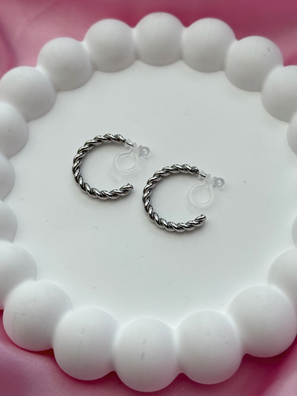 Clip on Earrings - Sunshine state of Mind - Silver
