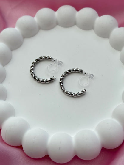 Clip on Earrings - Sunshine state of Mind - Silver