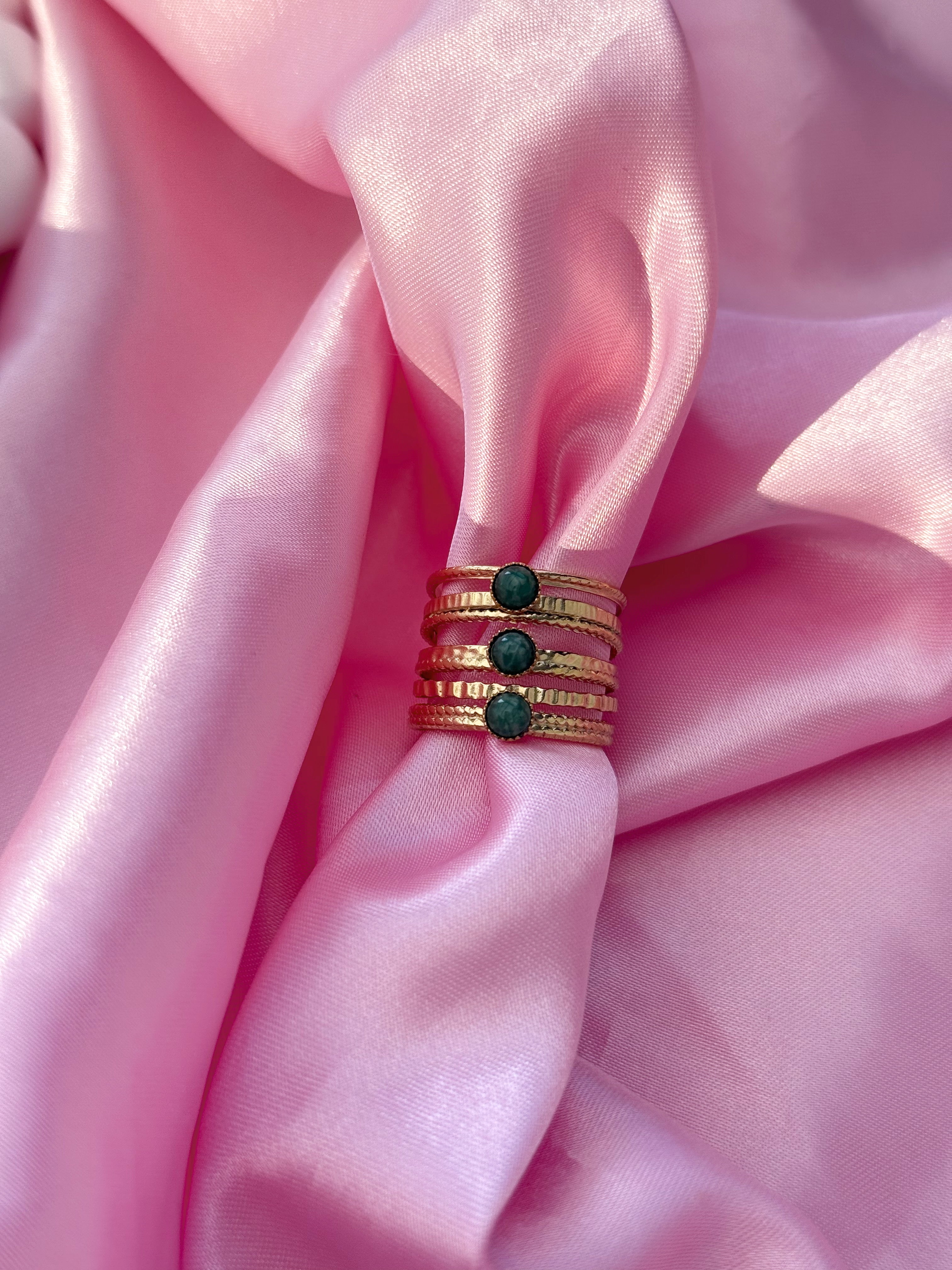 Ring - Green Nature Dots