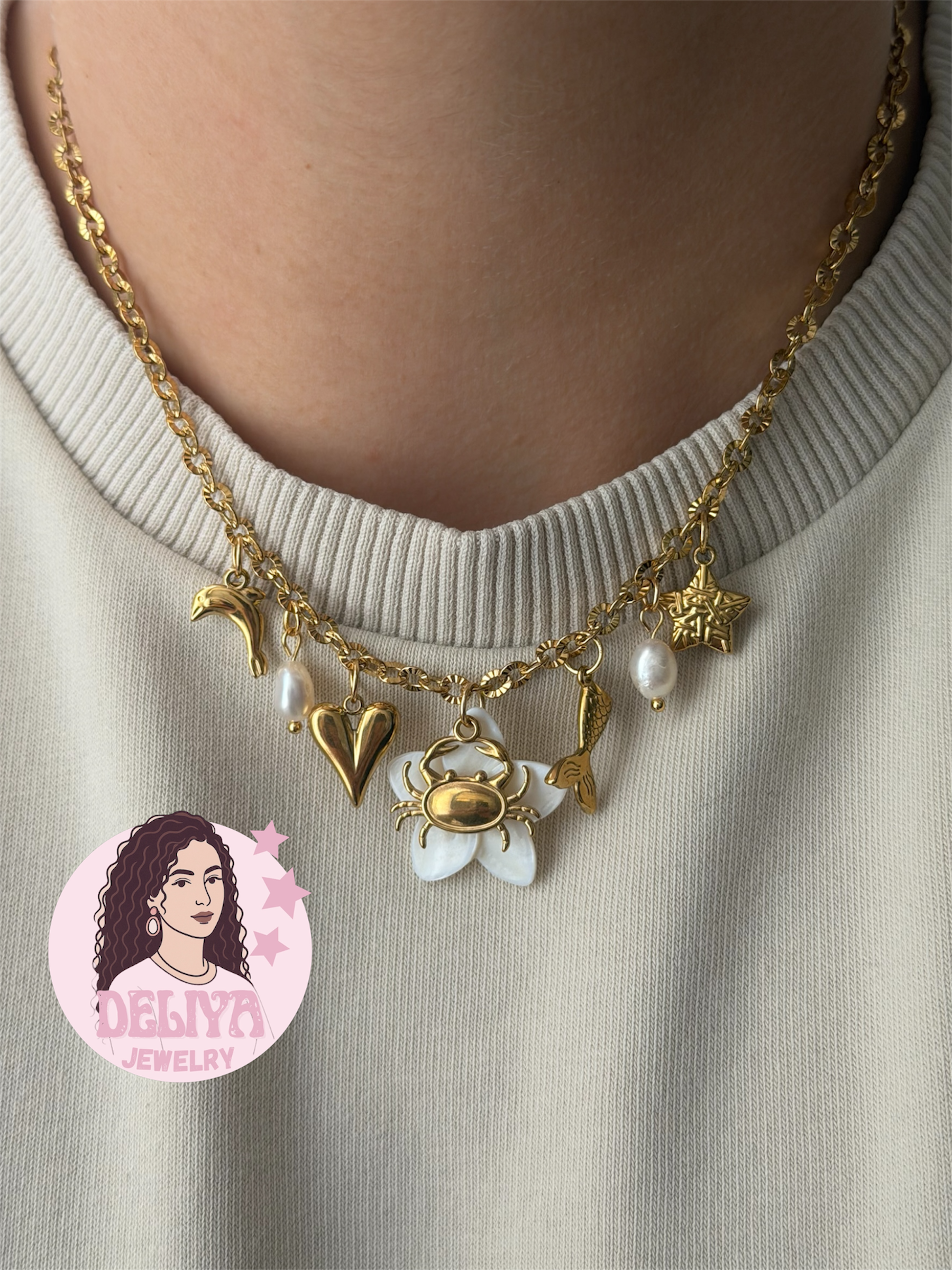 Charm Necklace - Sea Pieces