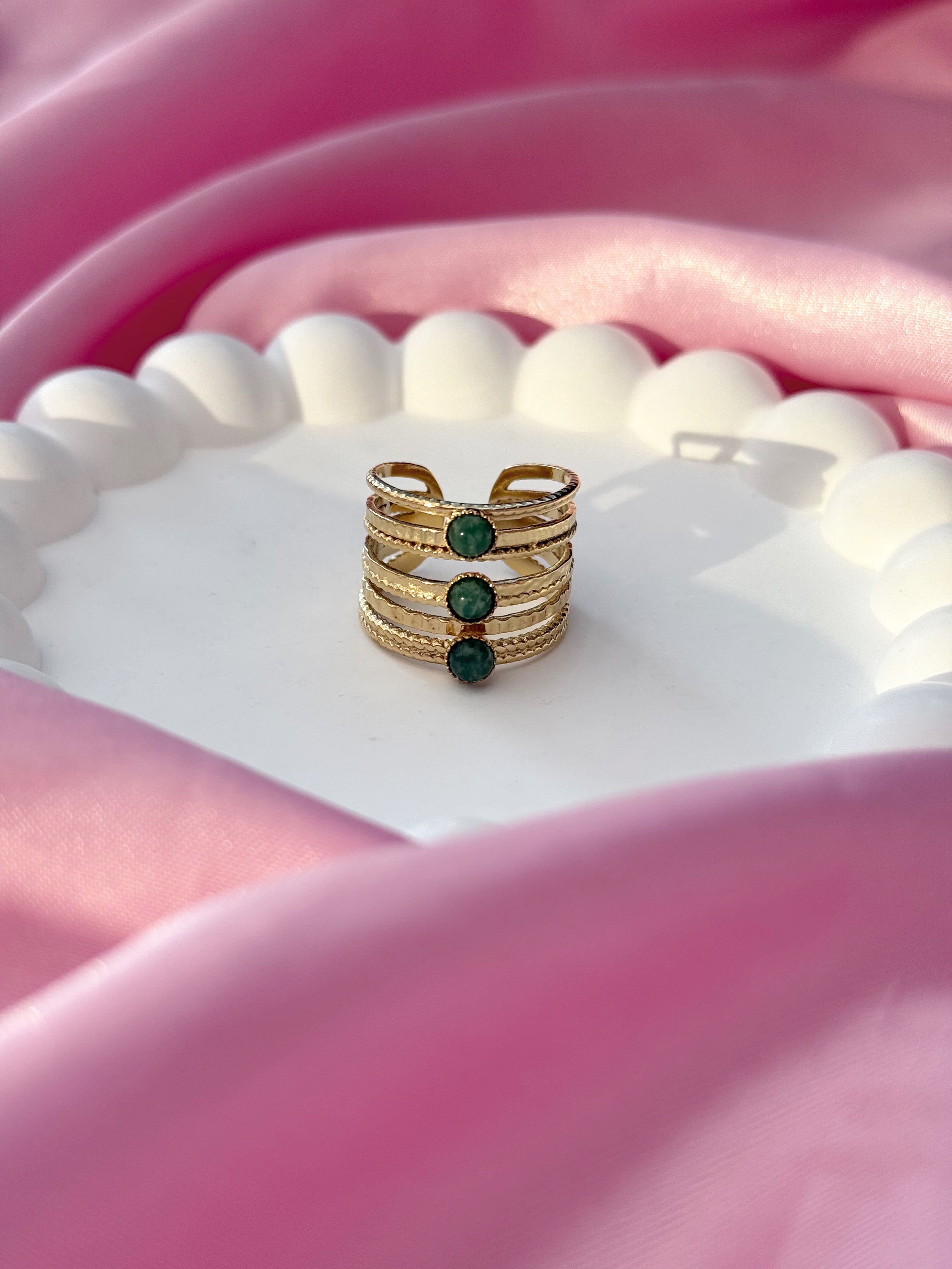 Ring - Green Nature Dots