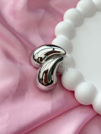Clip on Earrings - Teardrop - Silver
