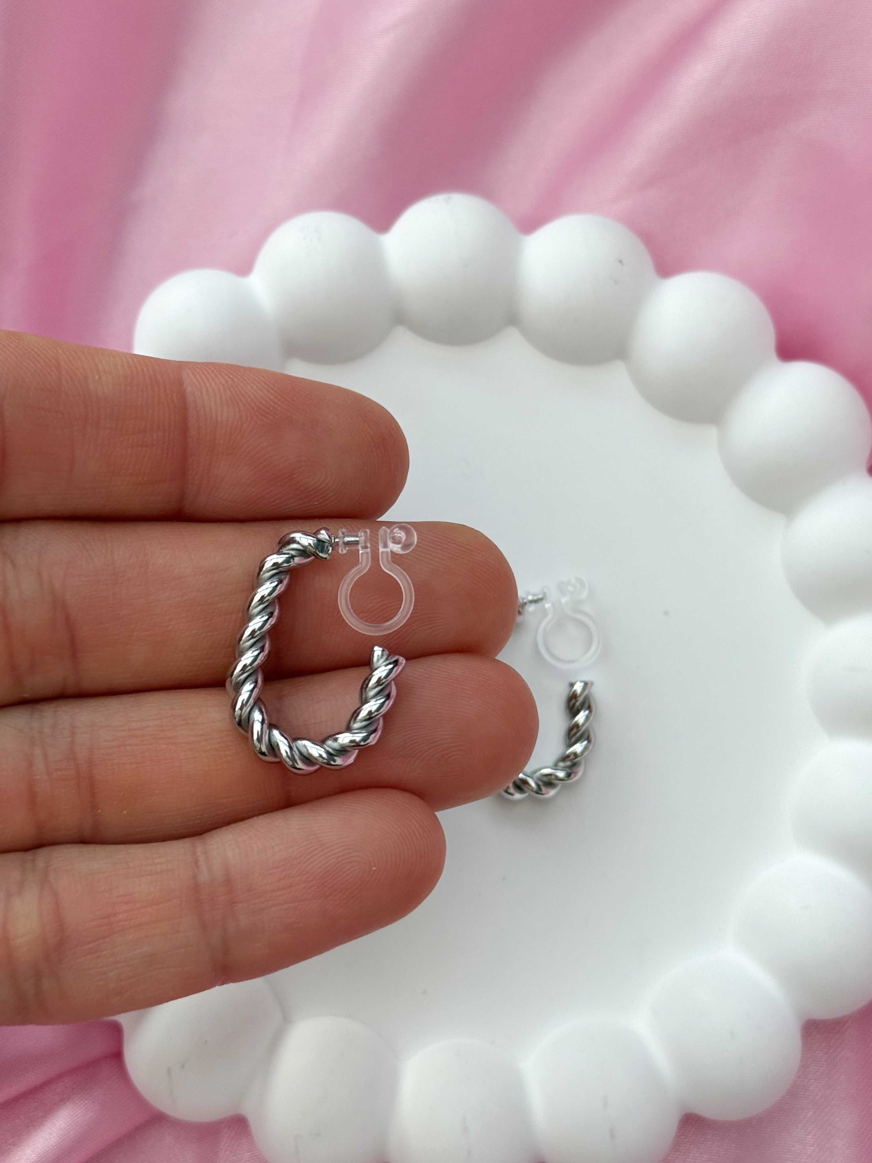 Clip on Earrings - Small Details, Big impact- Silver