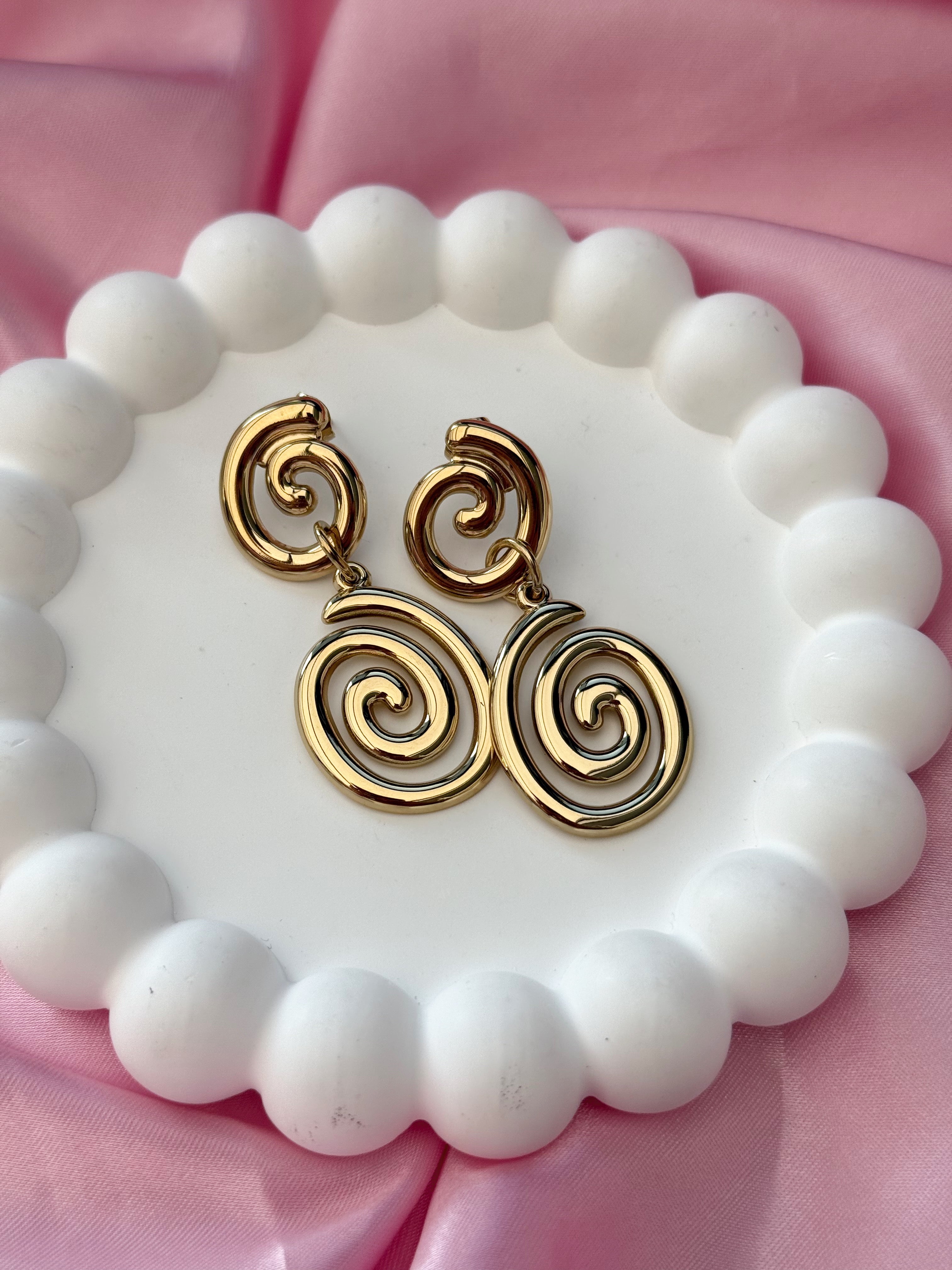 Earrings - Sea Swirl - Gold