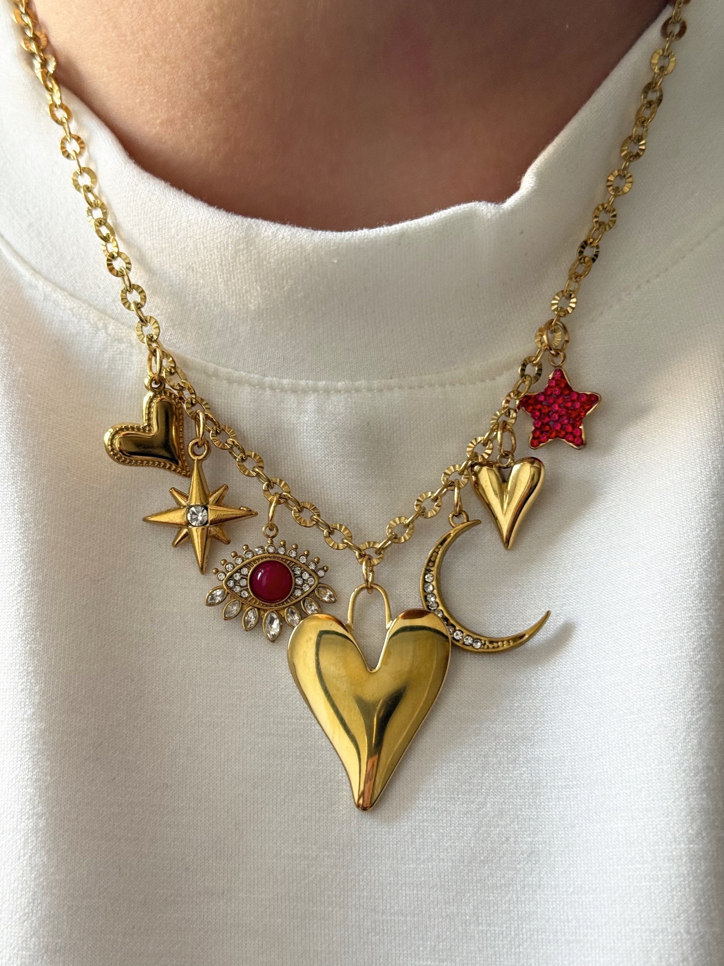 Charm Necklace - Red Eye
