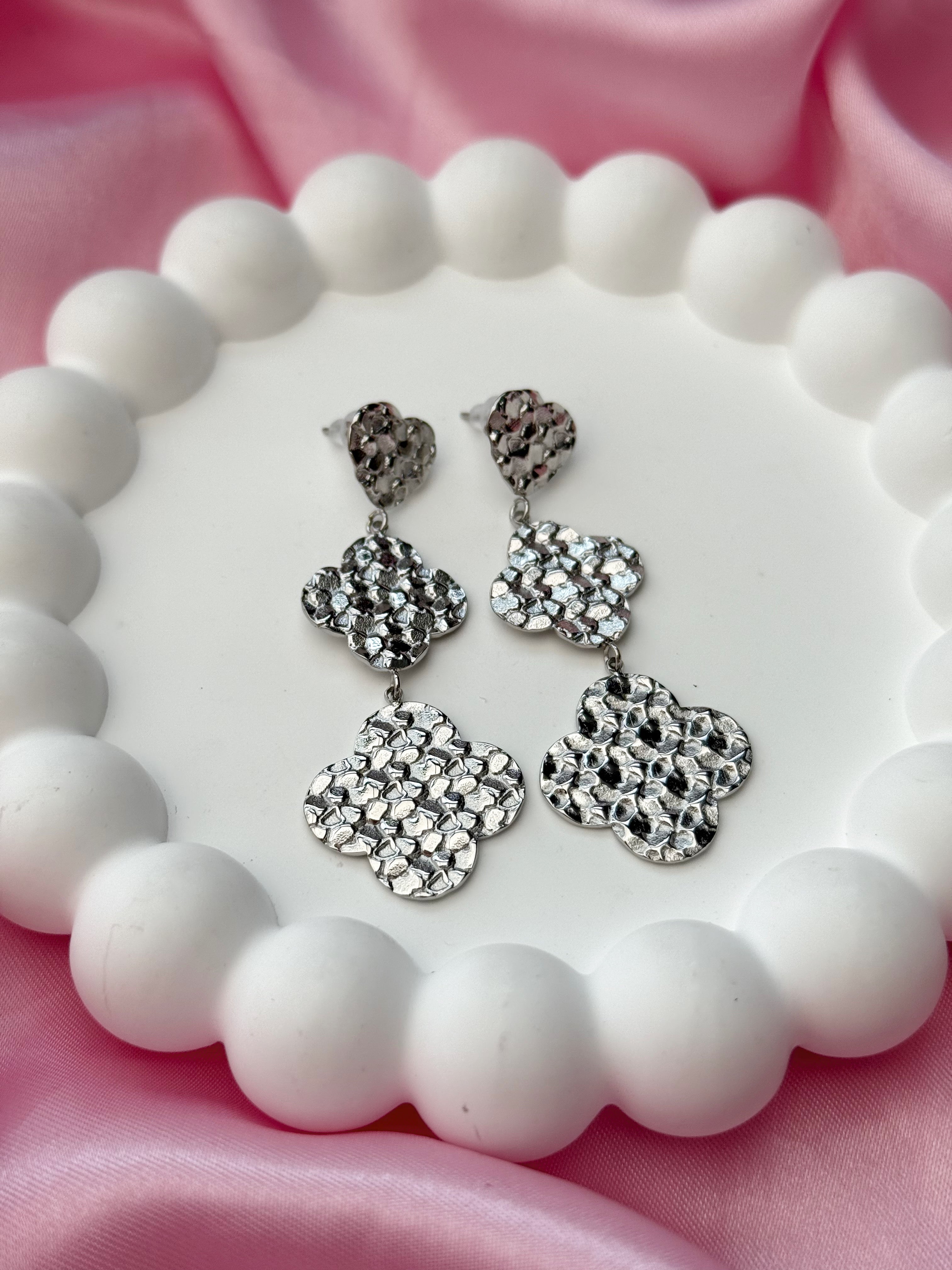 Earrings - Clover - Silver