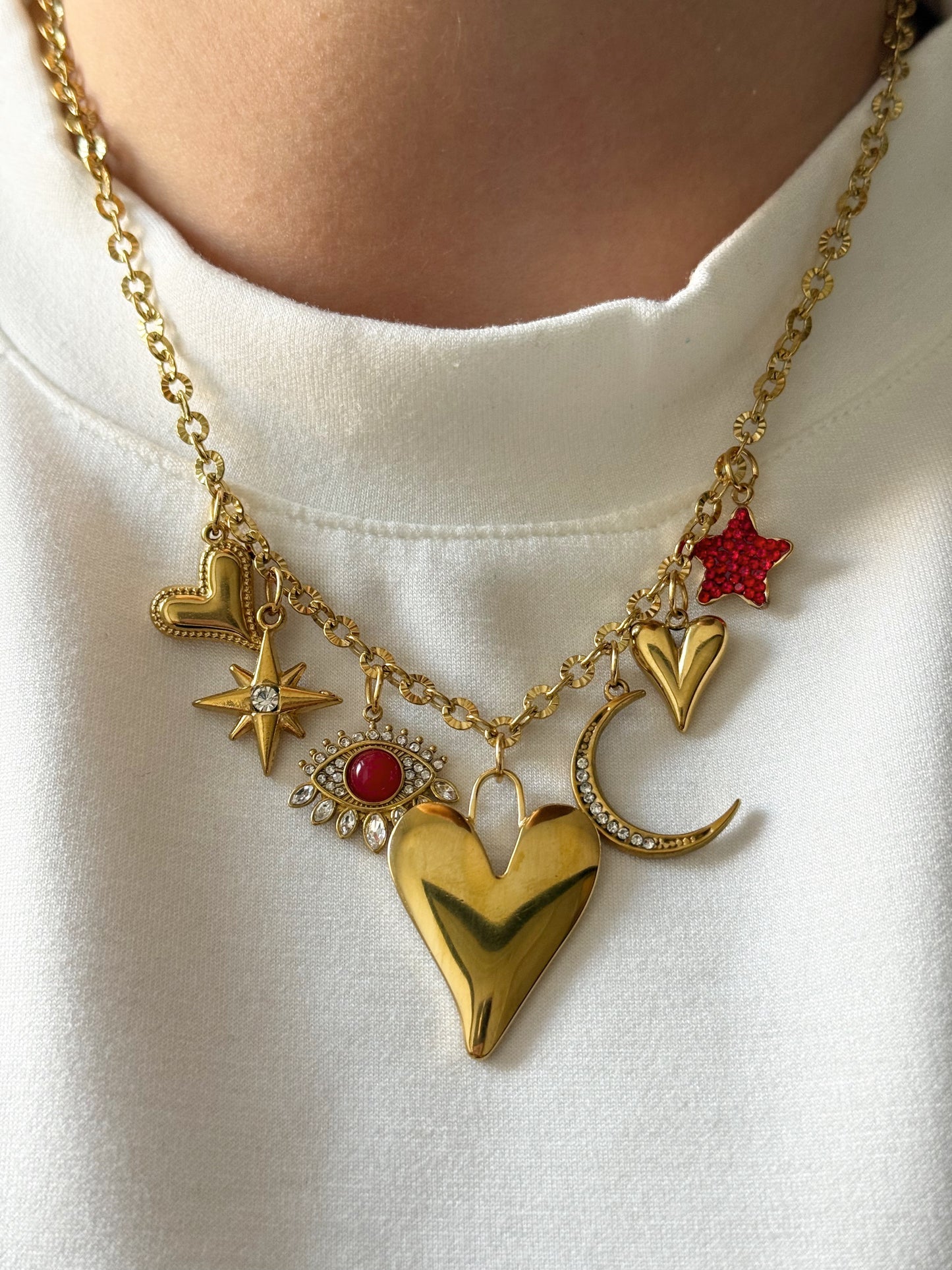 Charm Necklace - Red Eye