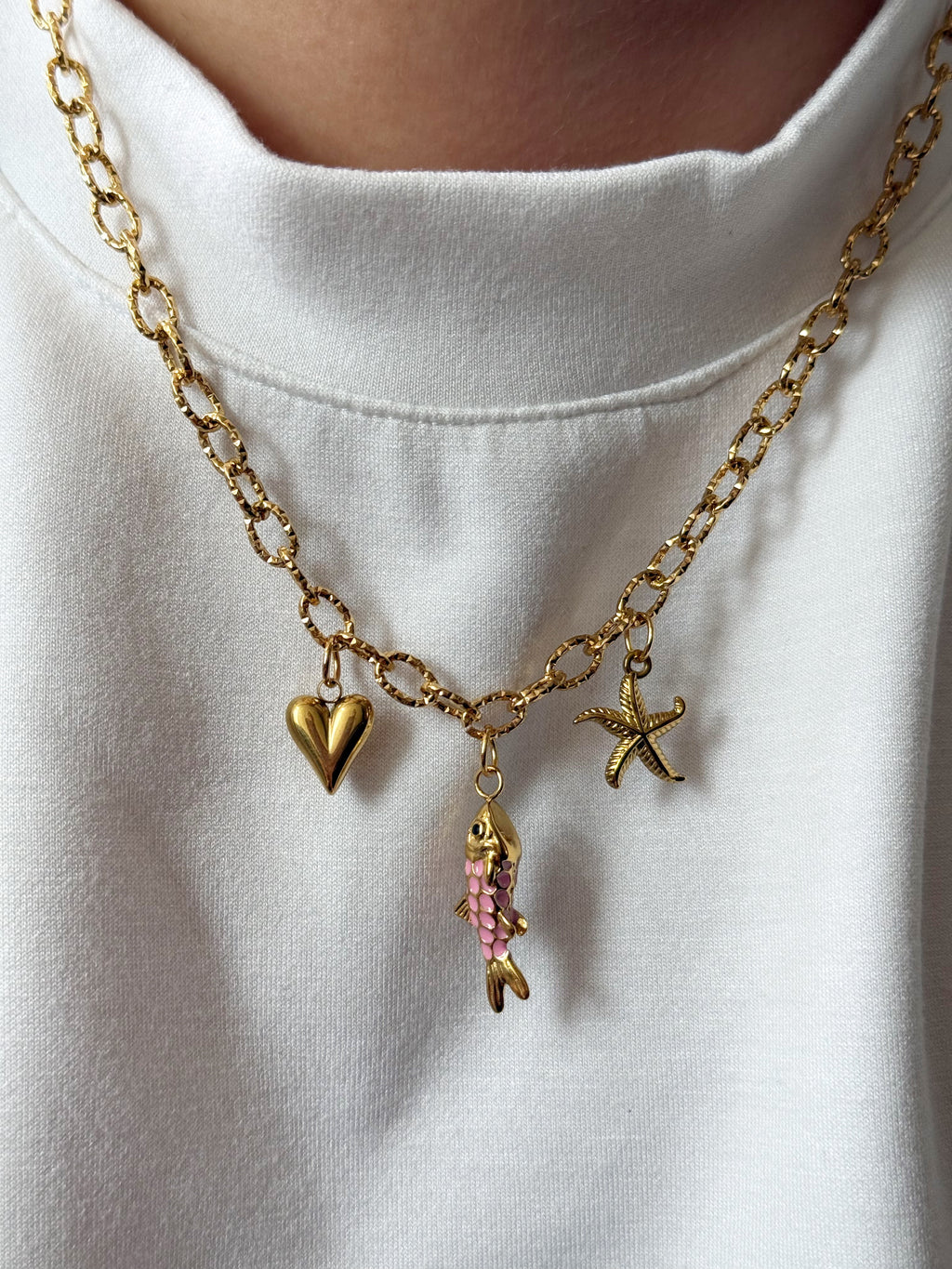 Necklace - Fish Pink
