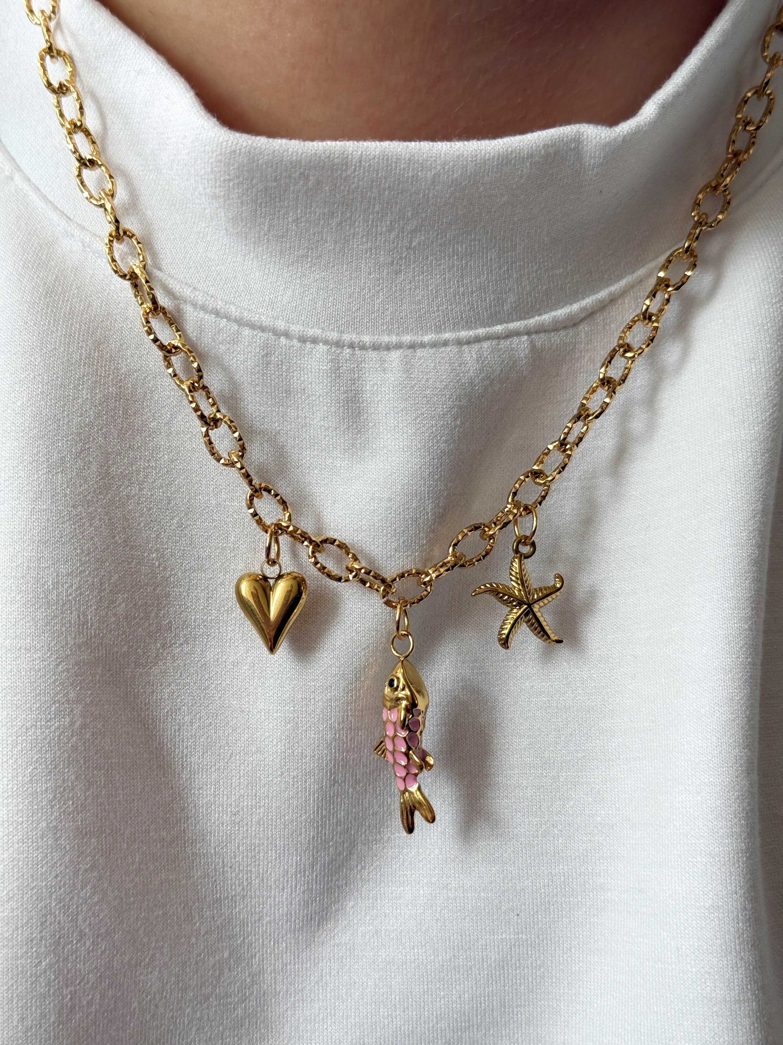 Necklace - Fish Pink