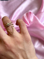 Sierlijk Sterre Ring - Goud