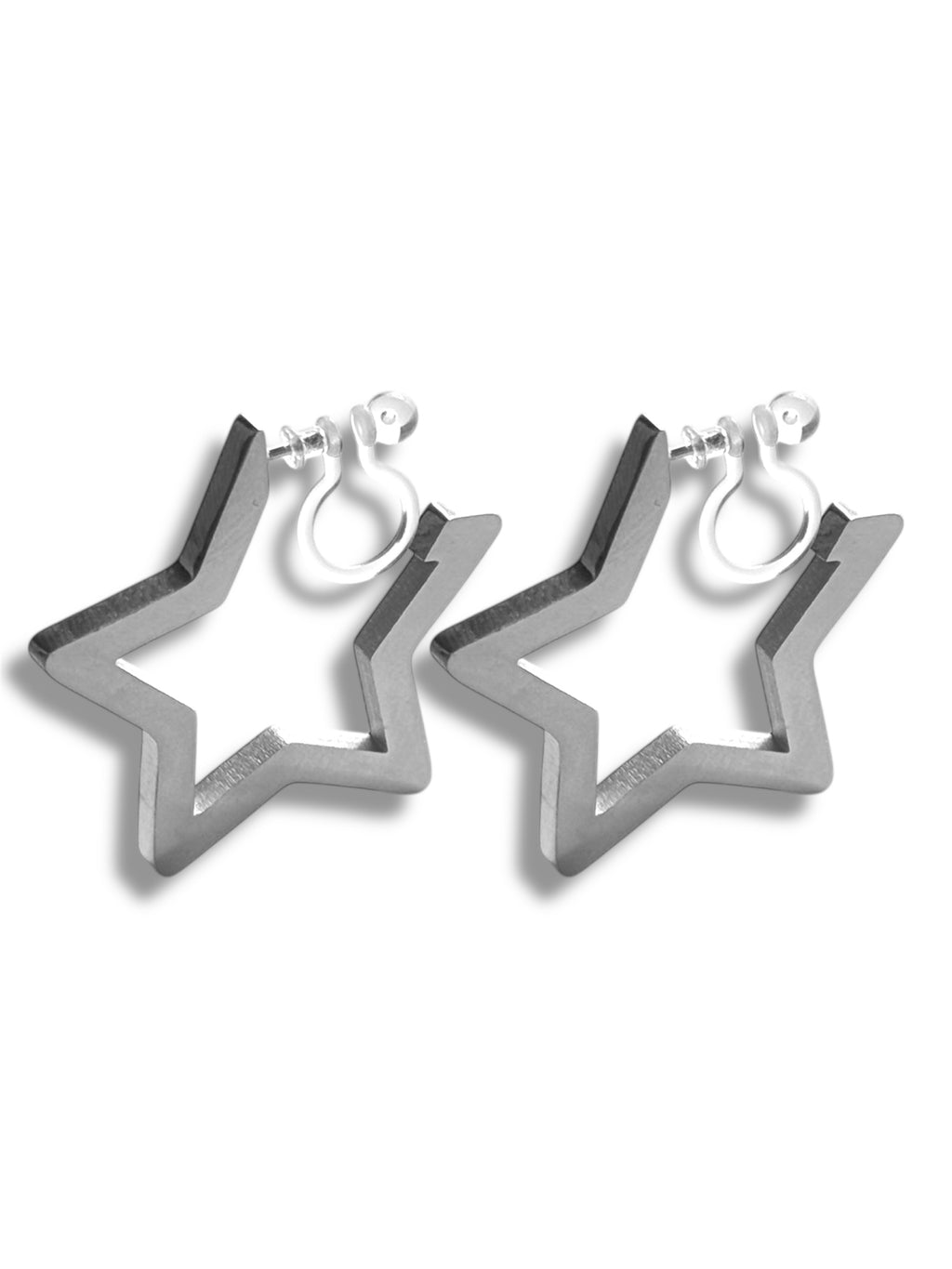Clip on Earrings - Full of Stars - Silver
