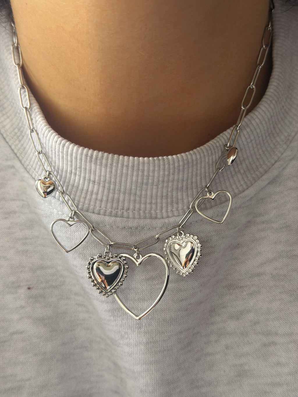 Necklace - Open love - Silver
