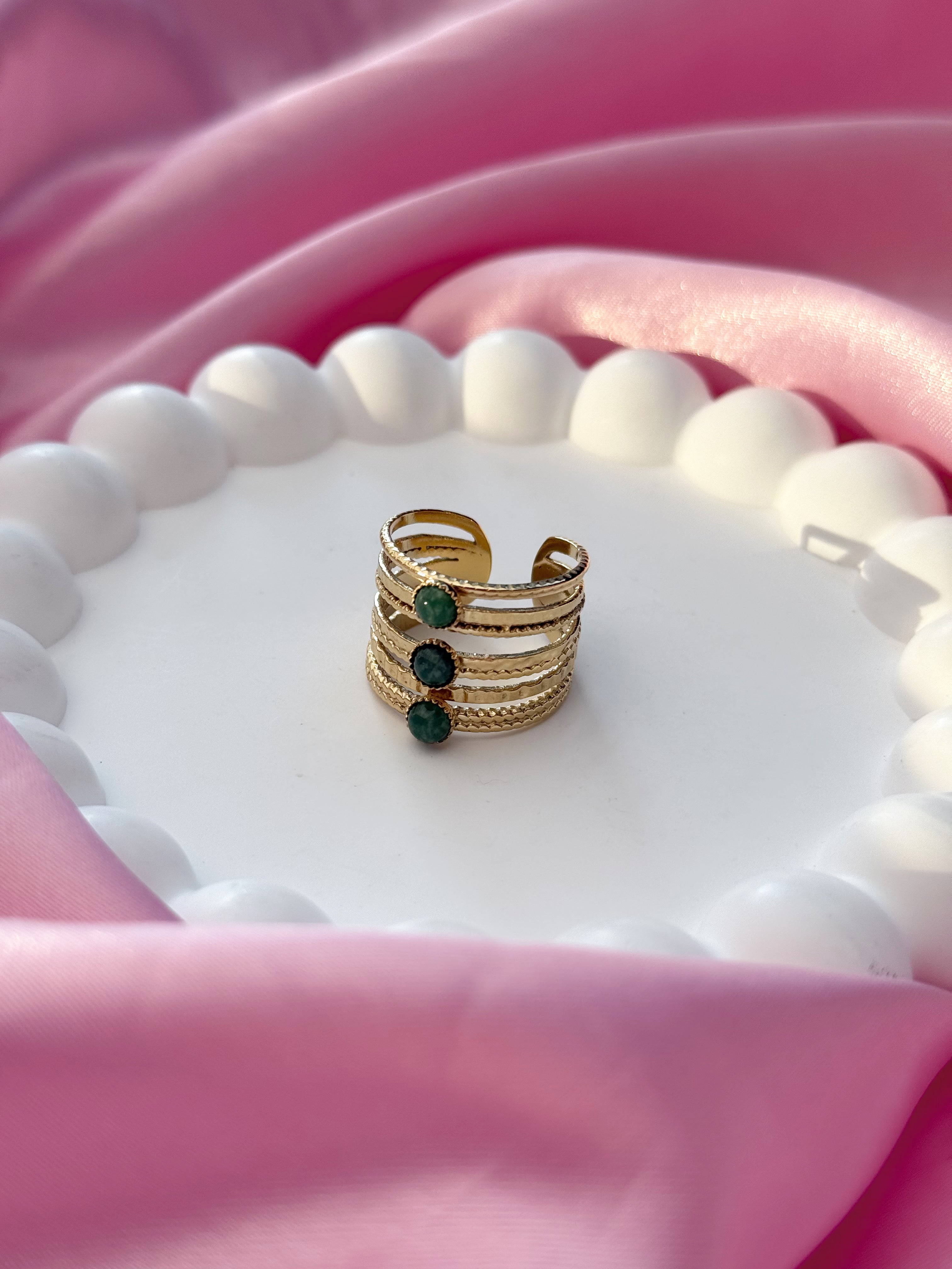 Ring - Green Nature Dots