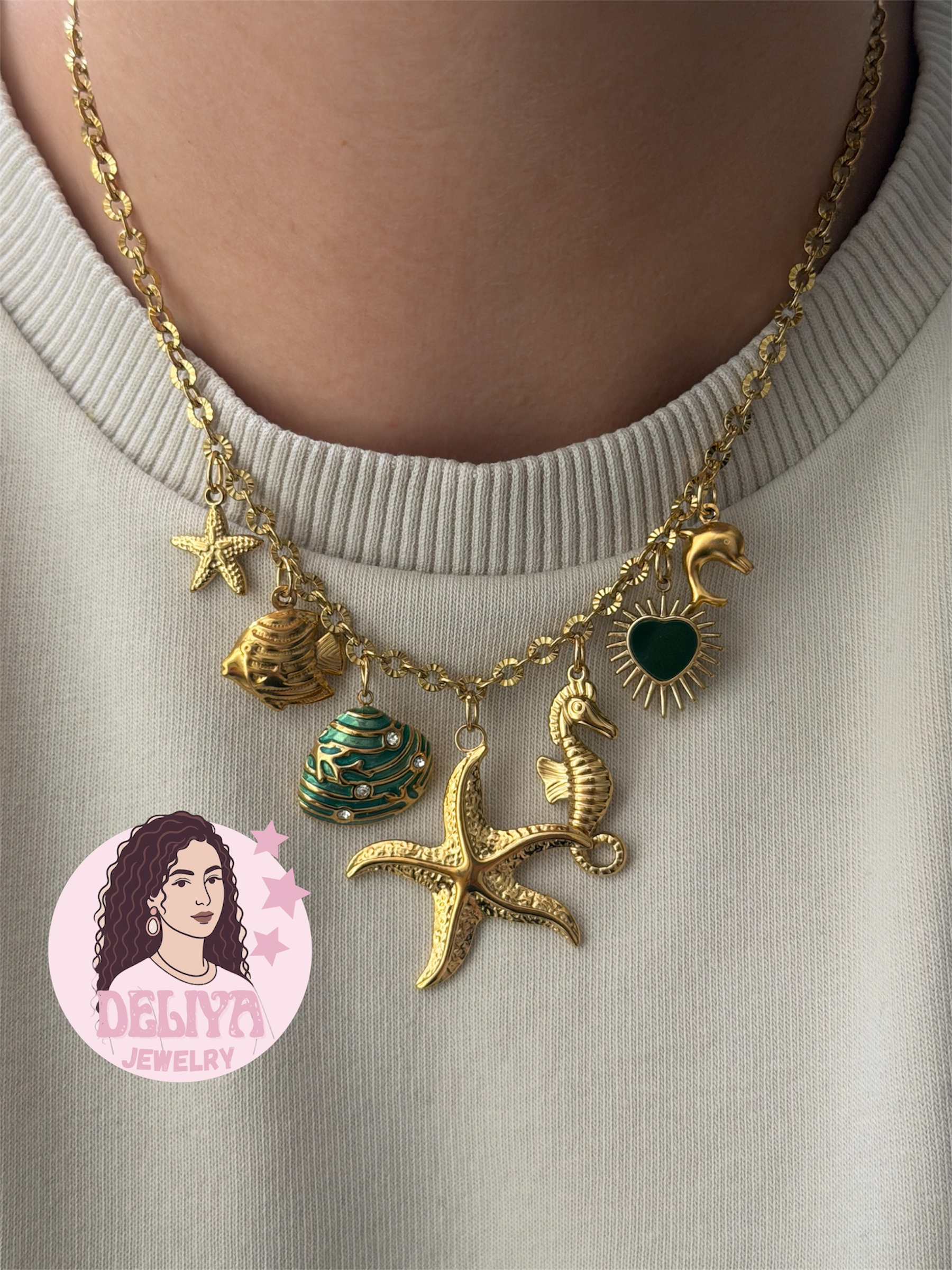 Charm Necklace - Green Season
