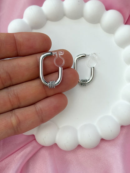 Clip on Earrings - Elegance - Silver