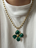 Green Flower Necklace