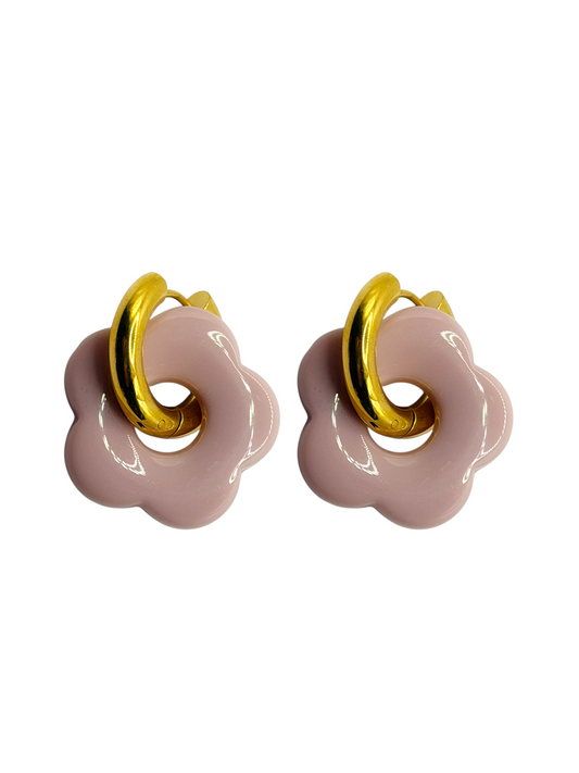 Earrings - Flower Lila