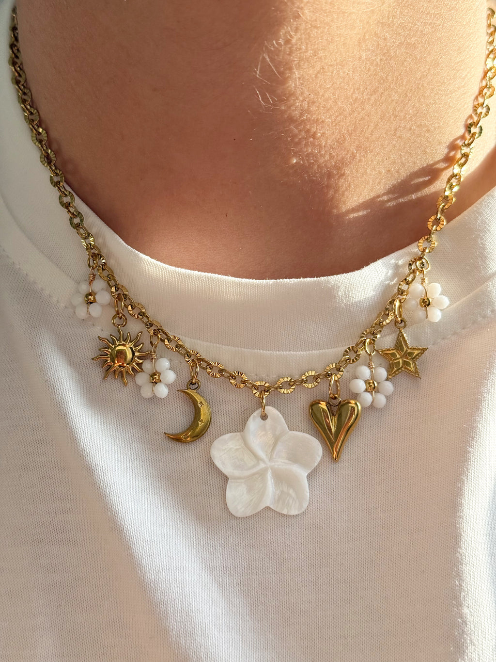 Charm Necklace - Flower love