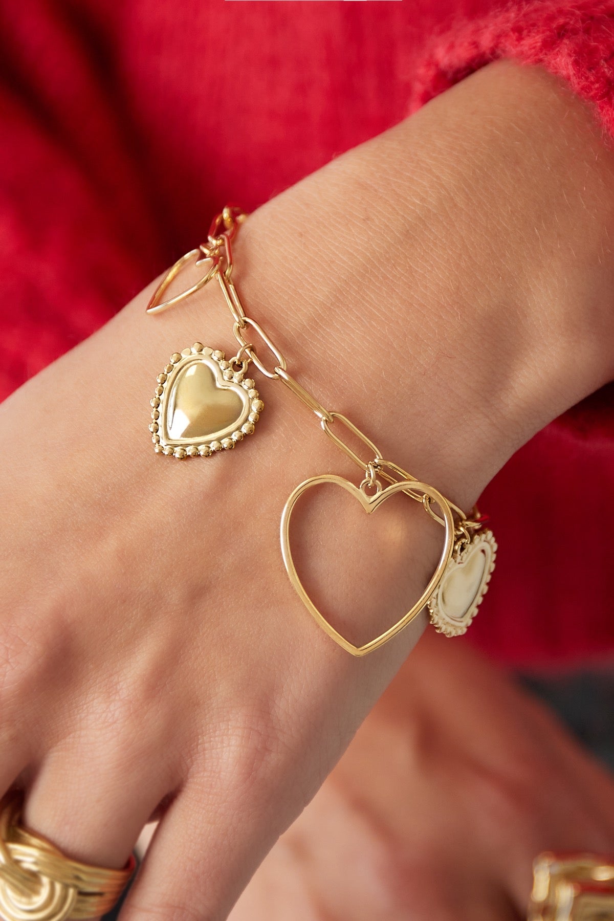 Charm Bracelet - Open love - Gold