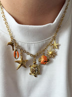 Charm Necklace - Turtle Orange
