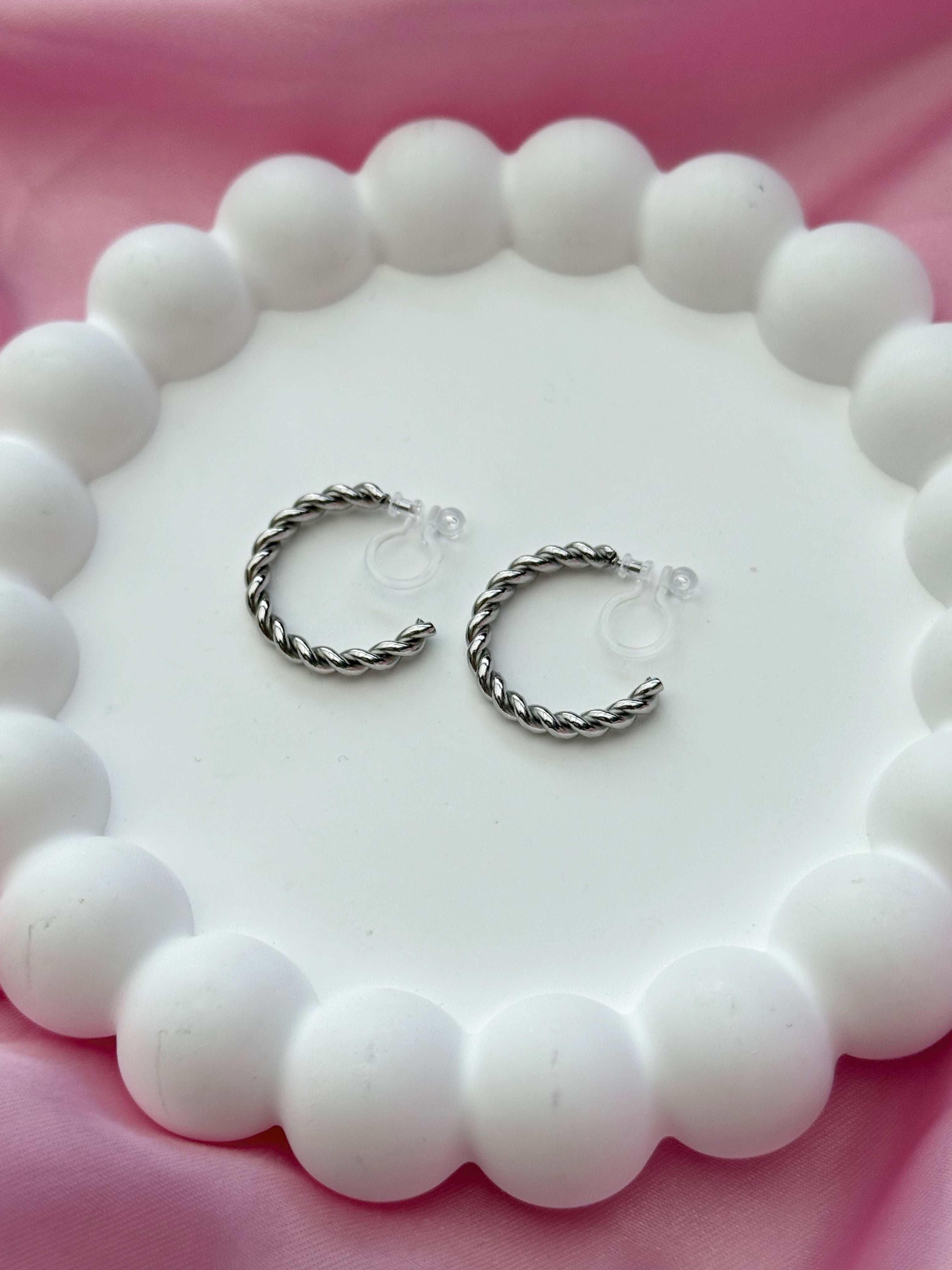 Clip on Earrings - Sunshine state of Mind - Silver