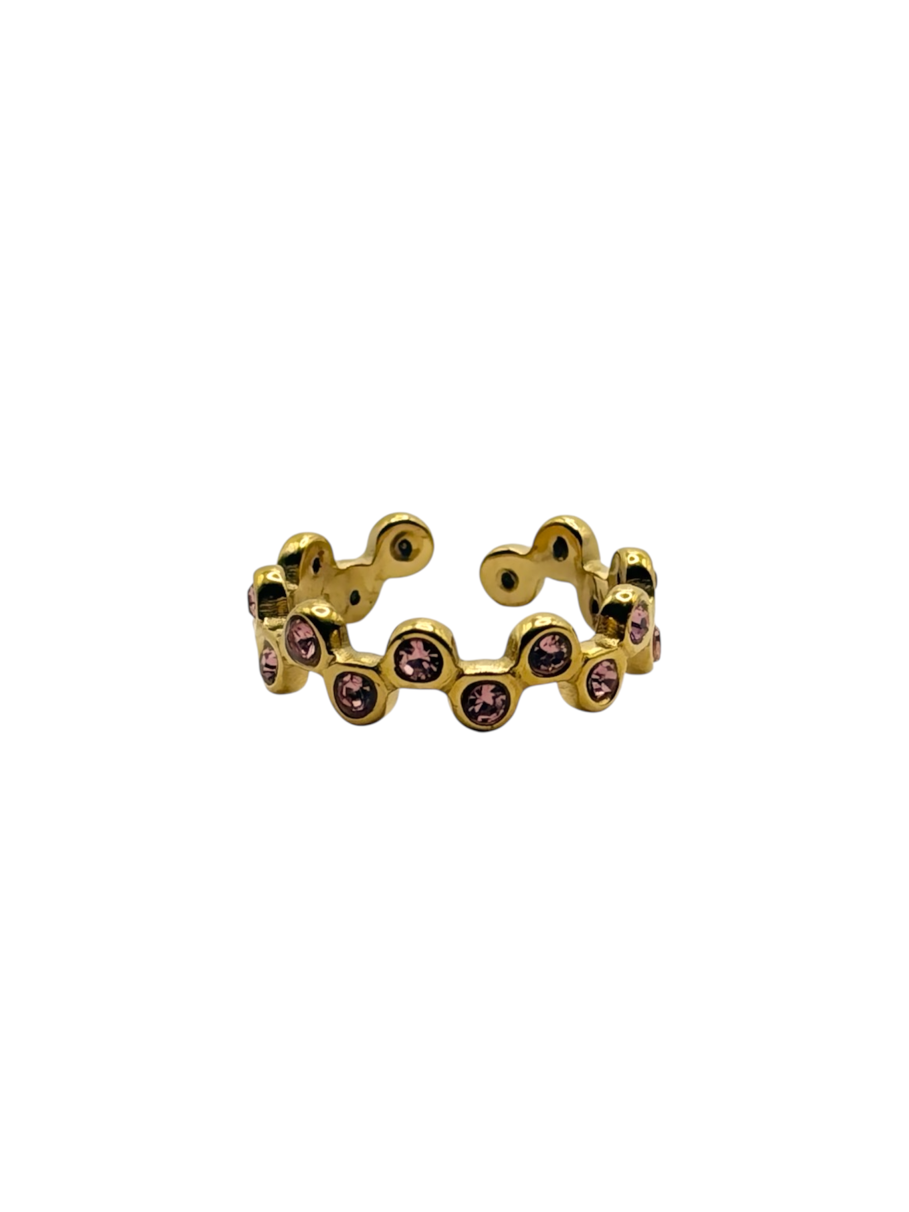 Ring - Zirkonia-Punkte - Rosa