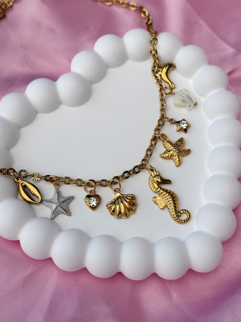 Charm Necklace - Seahorse Zirconia