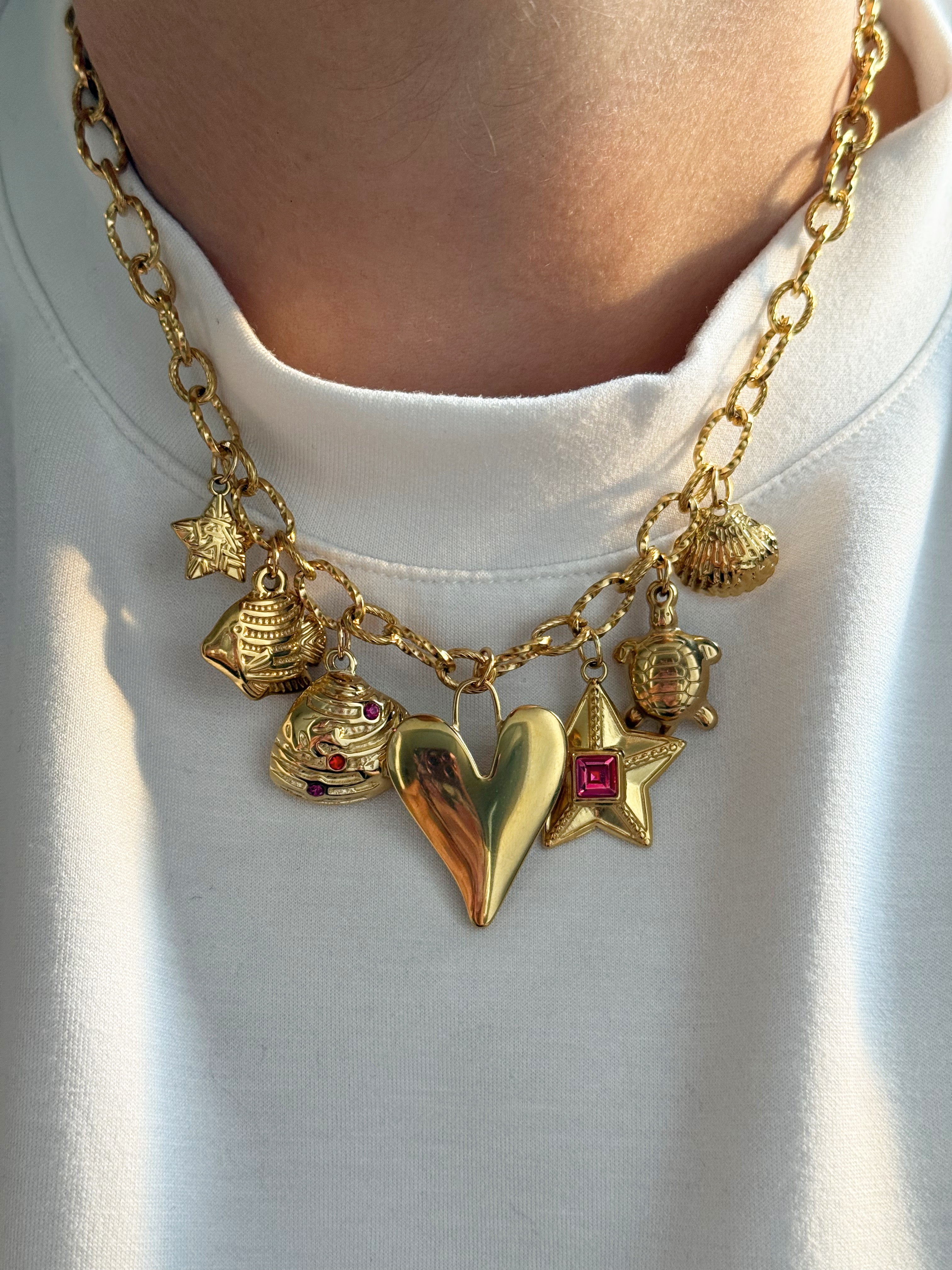 Charm Necklace - Loved Sea Pink