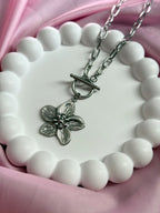 Necklace - Flower - Silver