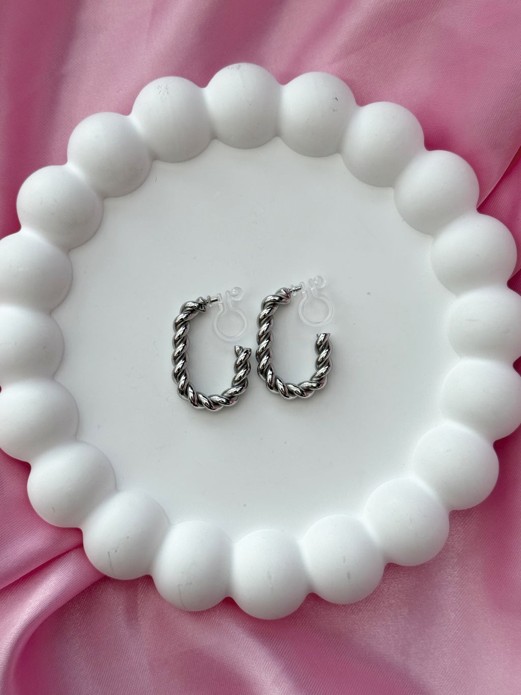 Clip on Earrings - Small Details, Big impact- Silver