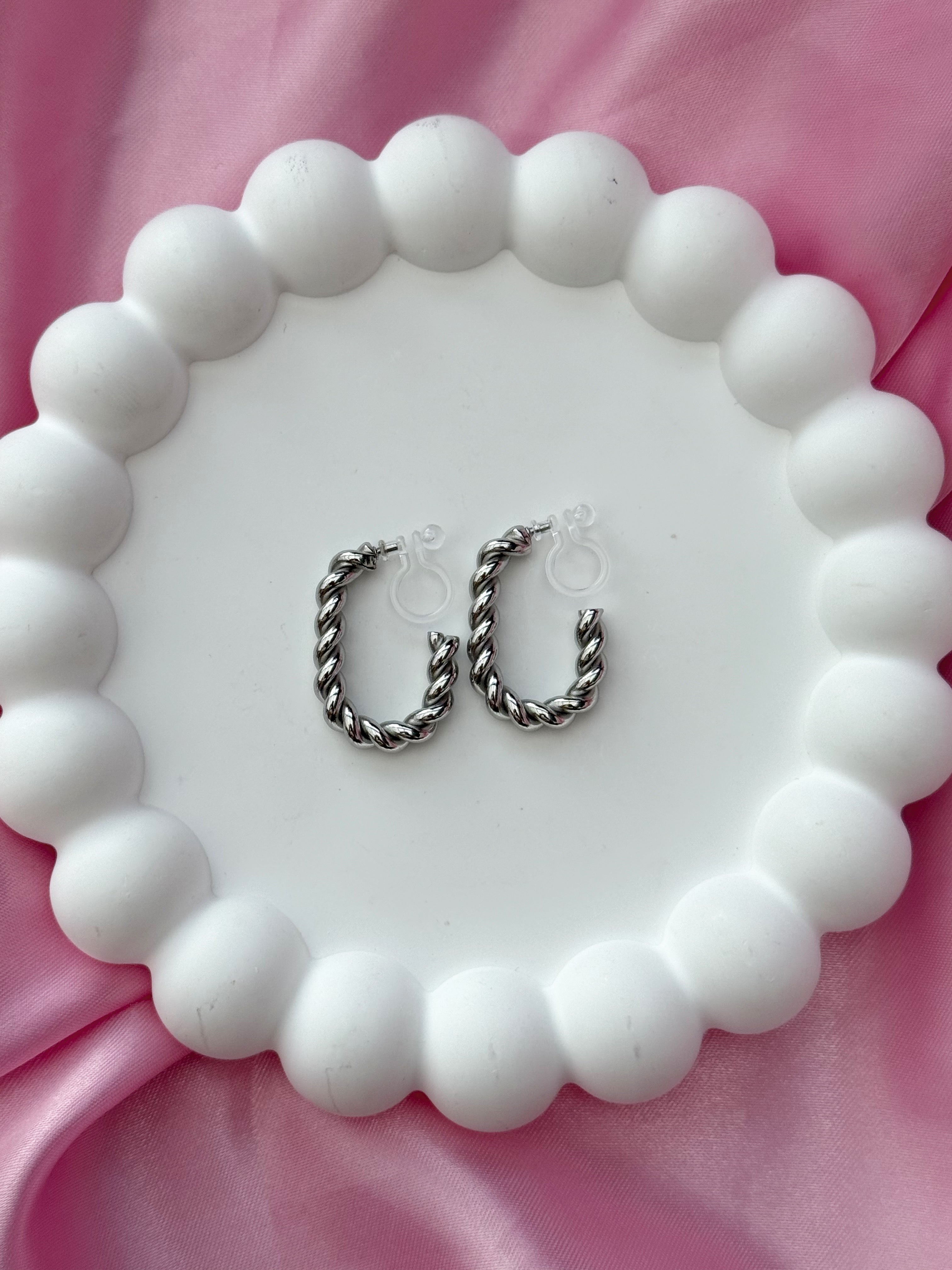 Clip on Earrings - Small Details, Big impact- Silver