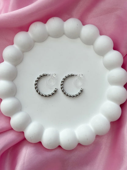 Clip on Earrings - Sunshine state of Mind - Silver