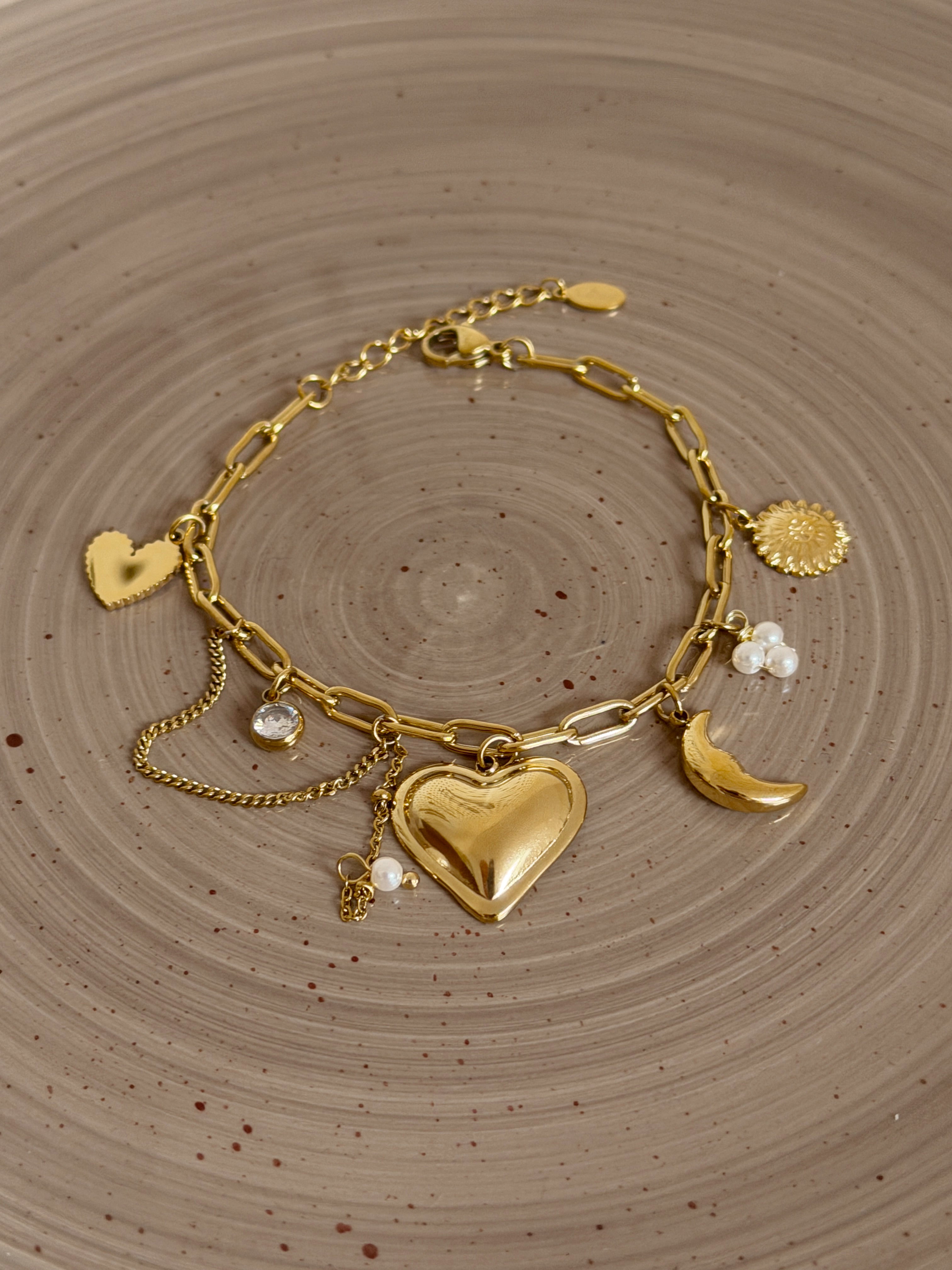 Charm Bracelet - Moon Love