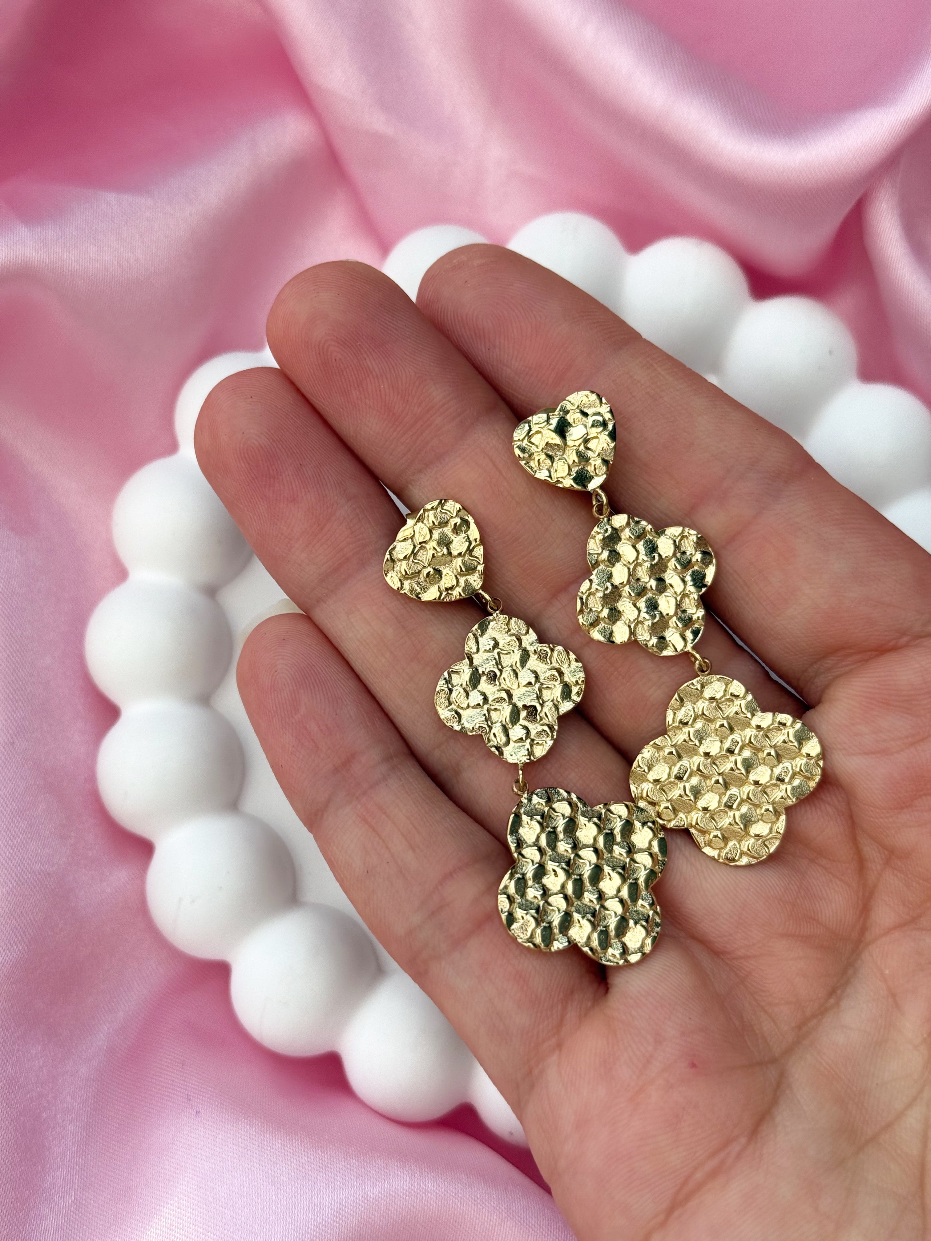 Earrings - Clover - Gold