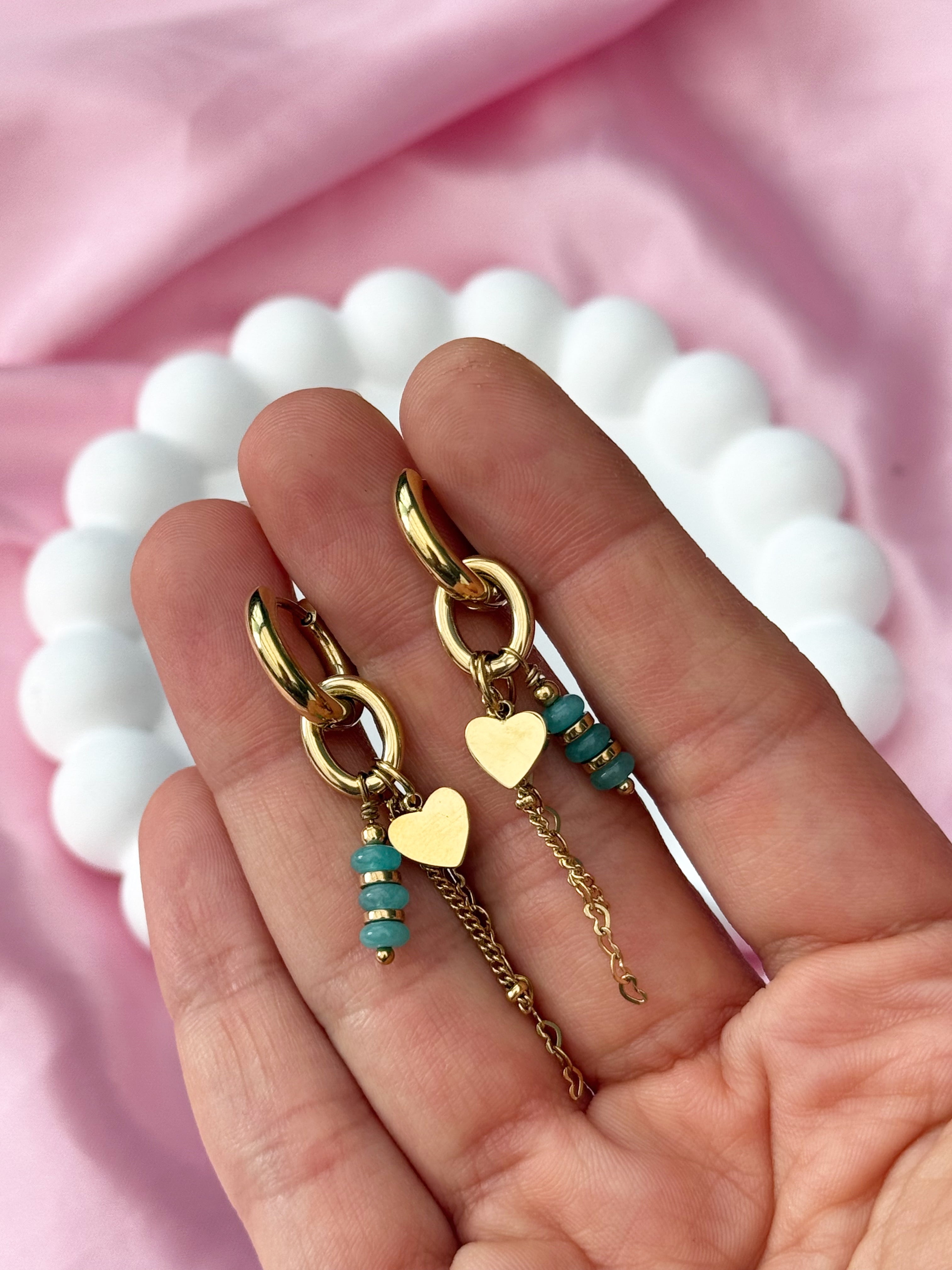 Blue love Earrings