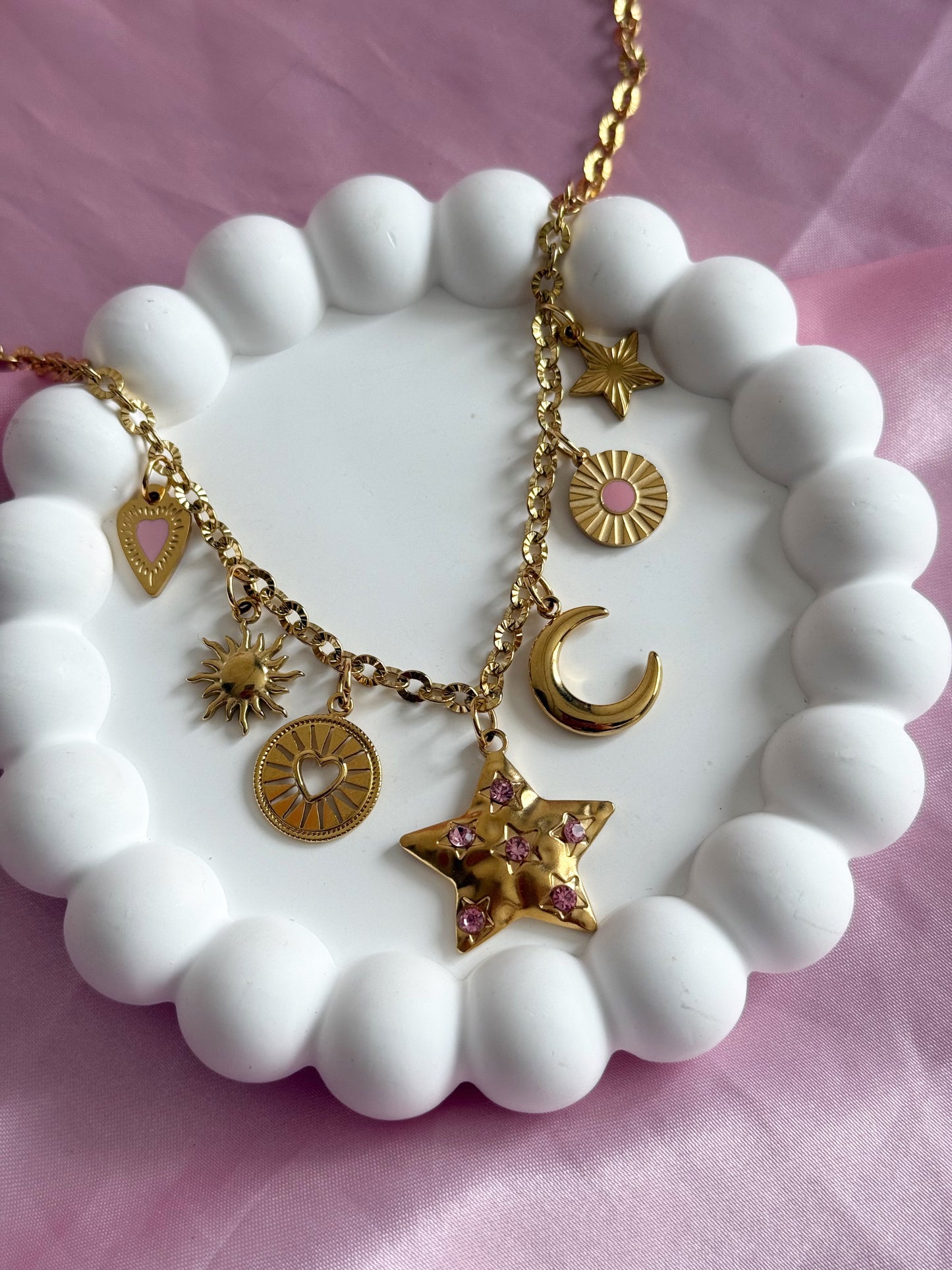 Charm Necklace - Star Pink Piece