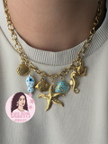 Charm Necklace - Babyblue Seastar