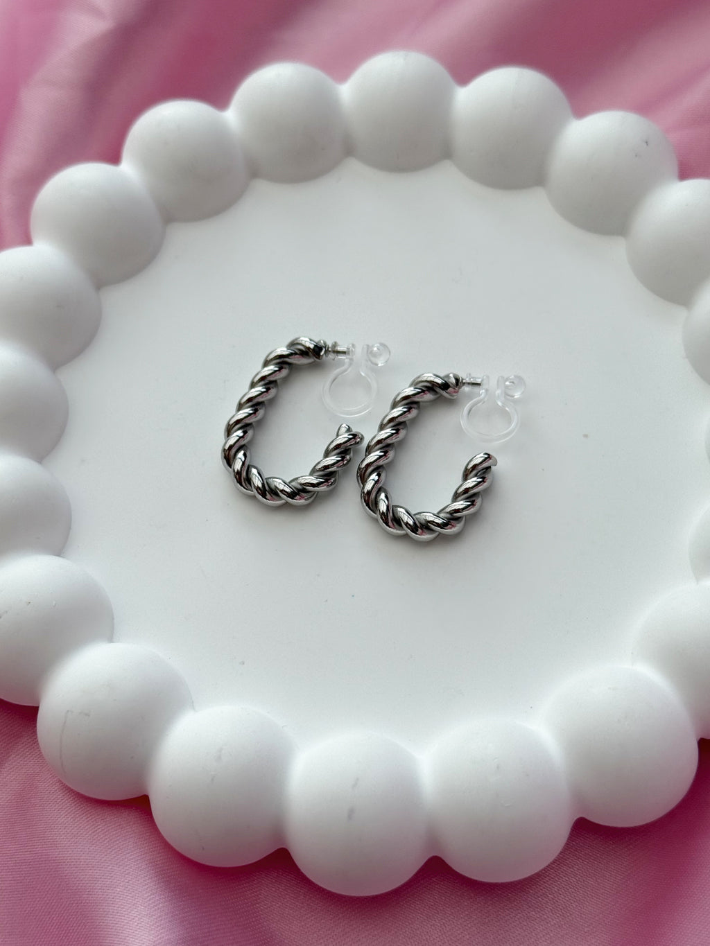 Clip on Earrings - Small Details, Big impact- Silver