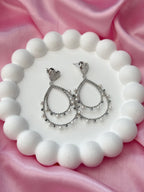 Earrings - Drop Pearls - Silver