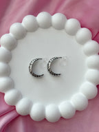 Clip on Earrings - Croissant Si Vouis Plait - Silver