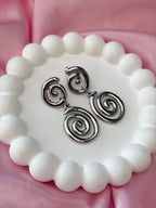 Earrings - Sea Swirl - Silver