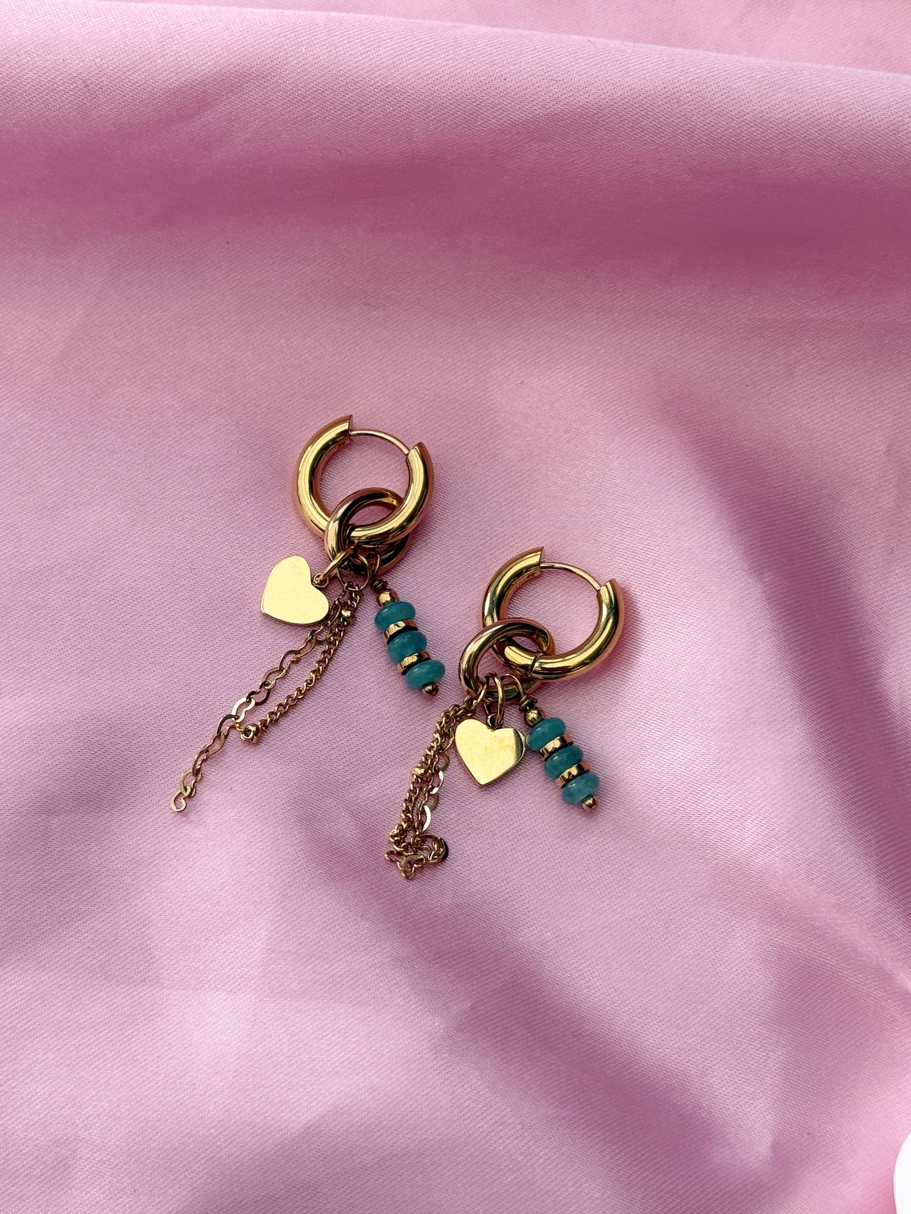 Blue love Earrings