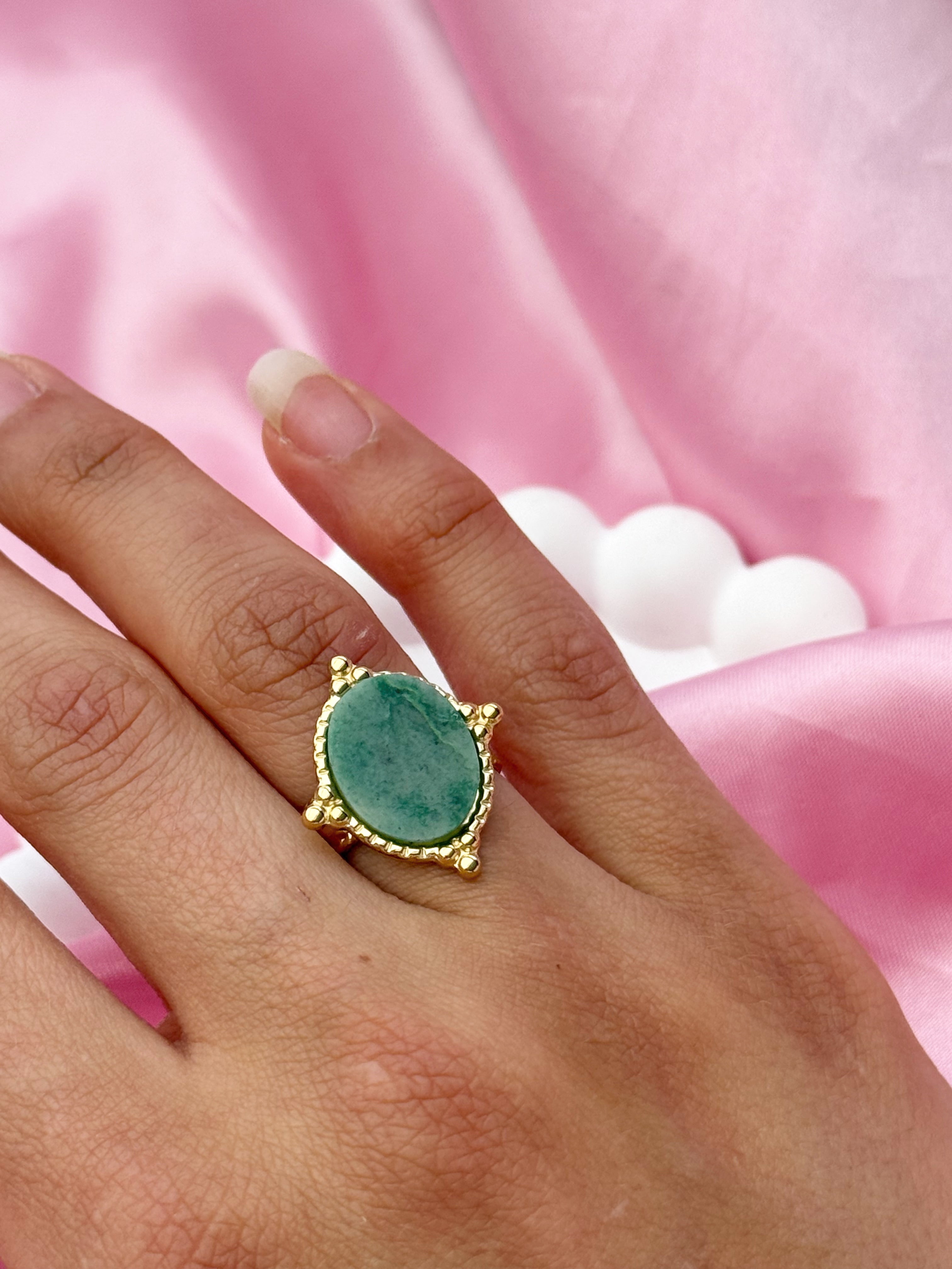 Ring - Nature Green Stone