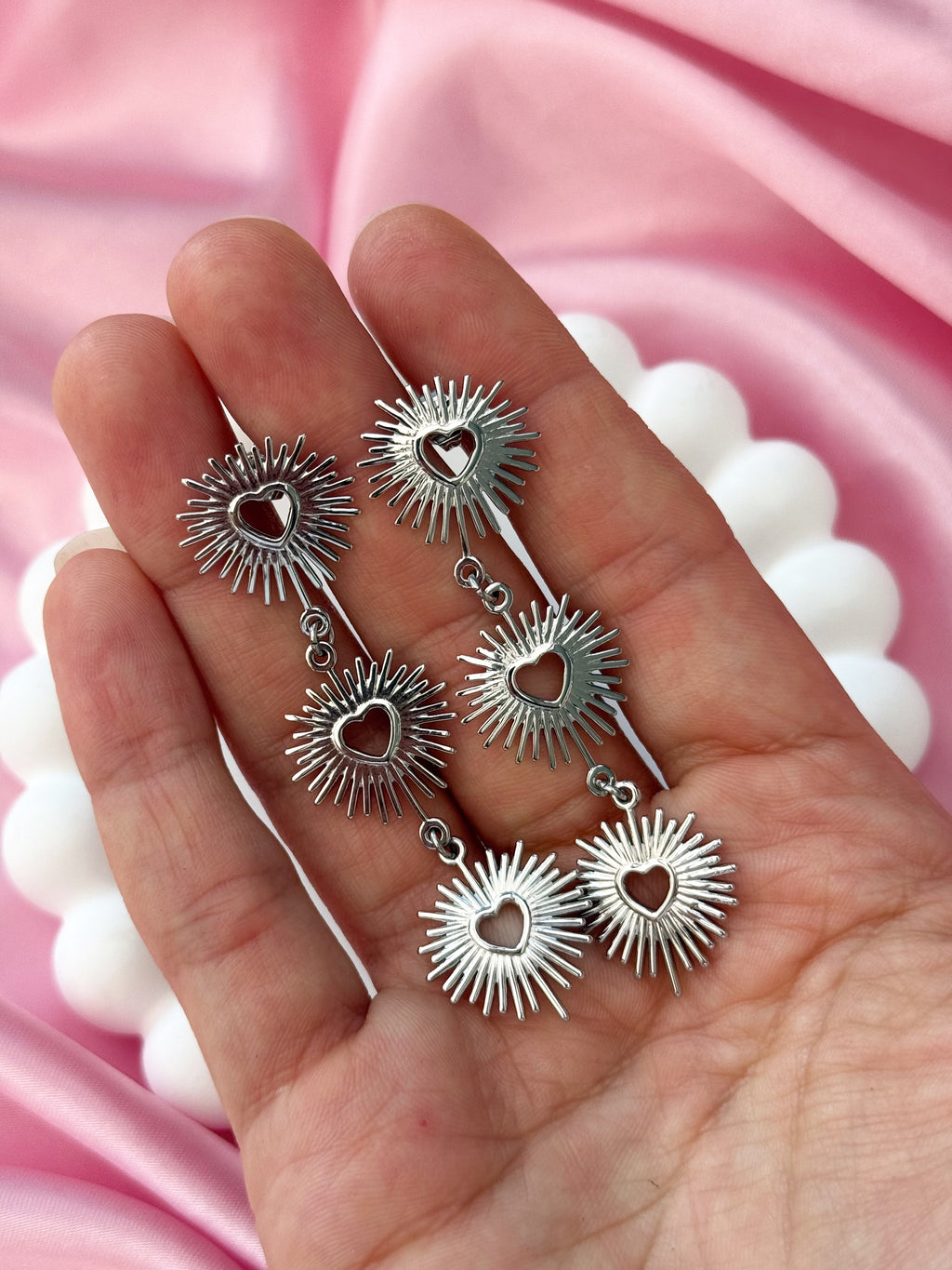 Earrings - Hearts - Silver