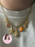 Charm Necklace - Turtle Orange