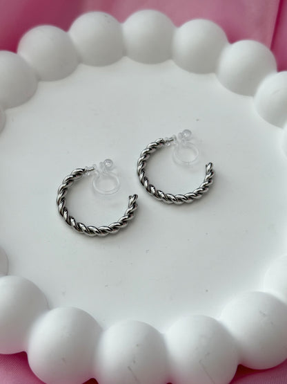Clip on Earrings - Sunshine state of Mind - Silver
