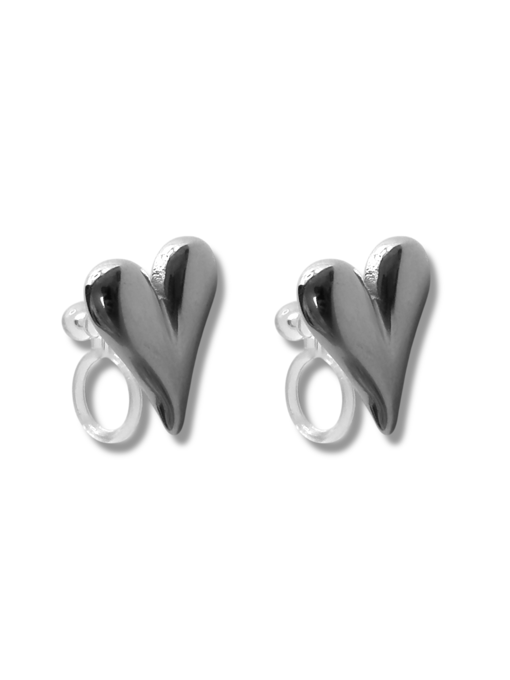Clip on Earring - Couple - Silver